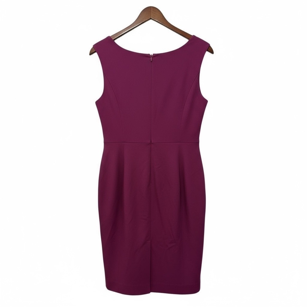 Magaschoni Size 4 Fuchsia Pink Wool Sheath Dress R $348 - Picture 3 of 14